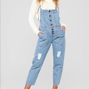 Fashion Nova Denim Overalls